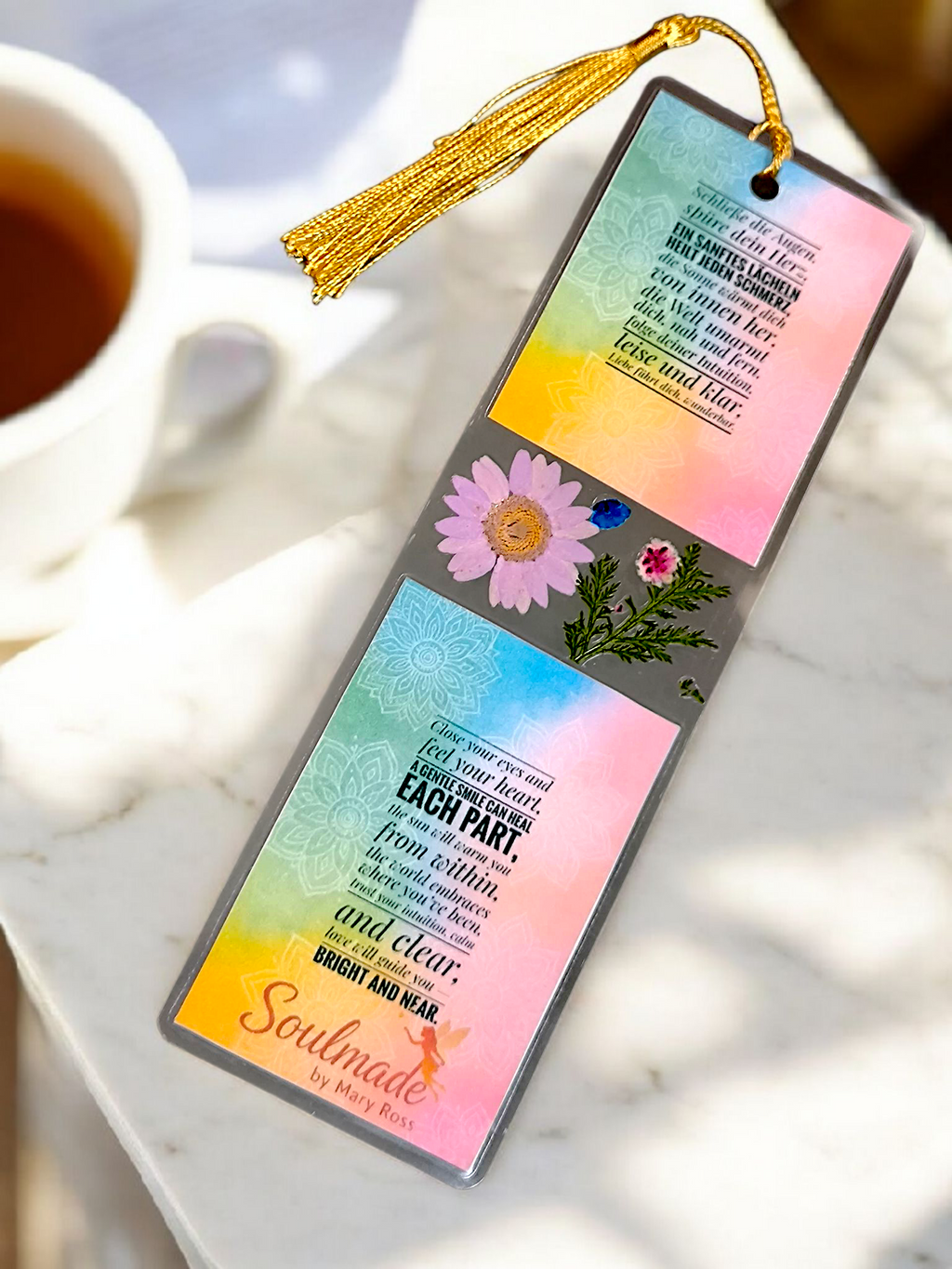 Handgemachtes Lesezeichen „Soulmade“ – ein Unikat mit Herz und Seele