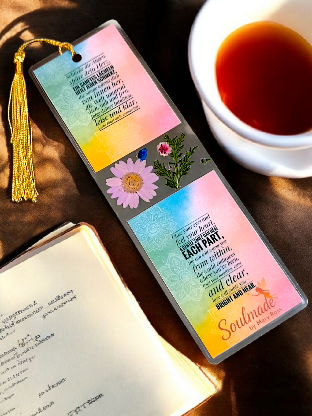 Handgemachtes Lesezeichen „Soulmade“ – ein Unikat mit Herz und Seele