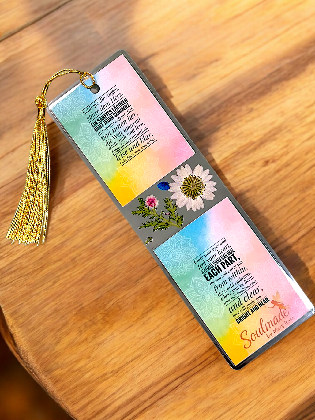 Handgemachtes Lesezeichen „Soulmade“ – ein Unikat mit Herz und Seele