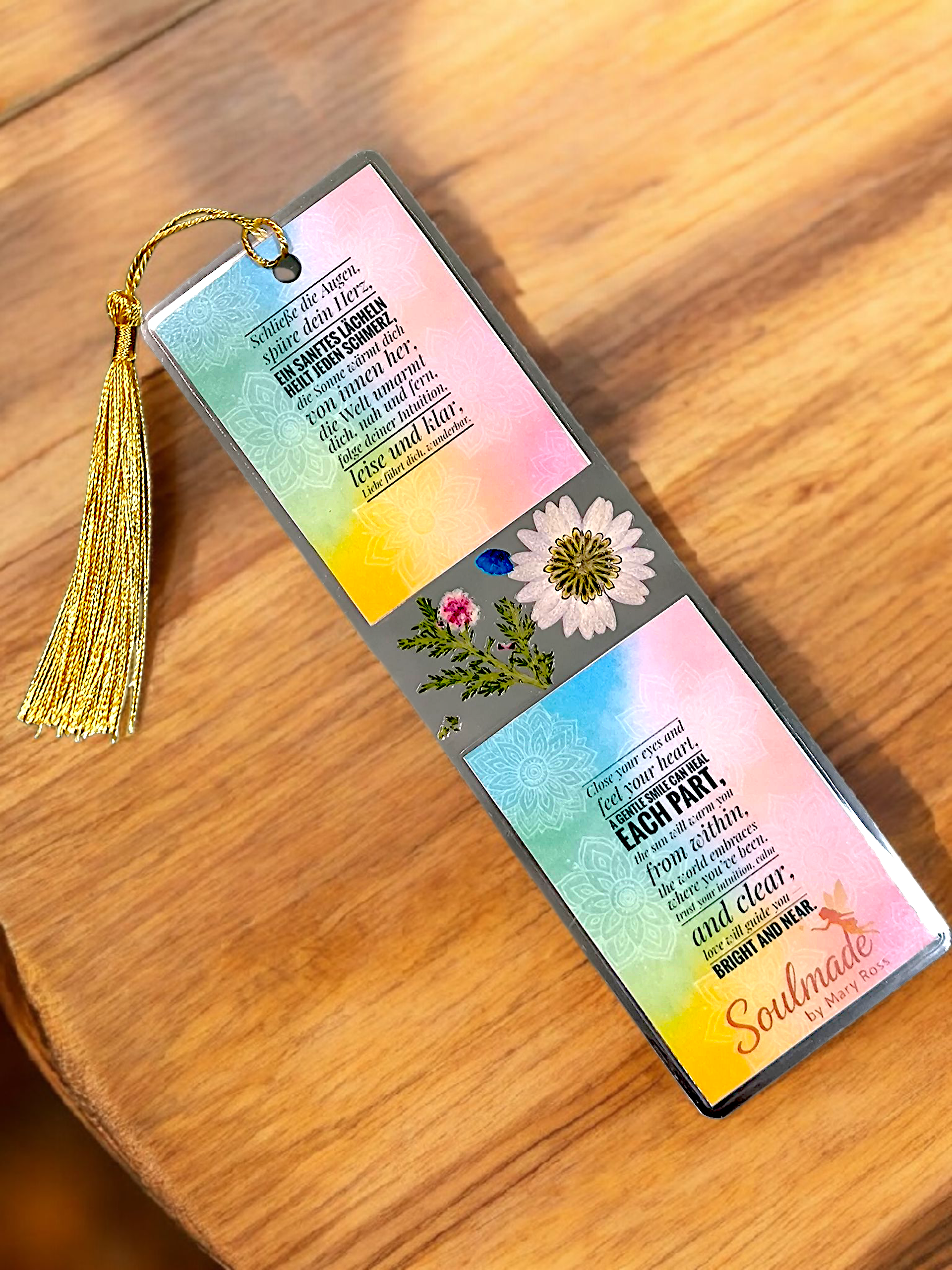 Handgemachtes Lesezeichen „Soulmade“ – ein Unikat mit Herz und Seele