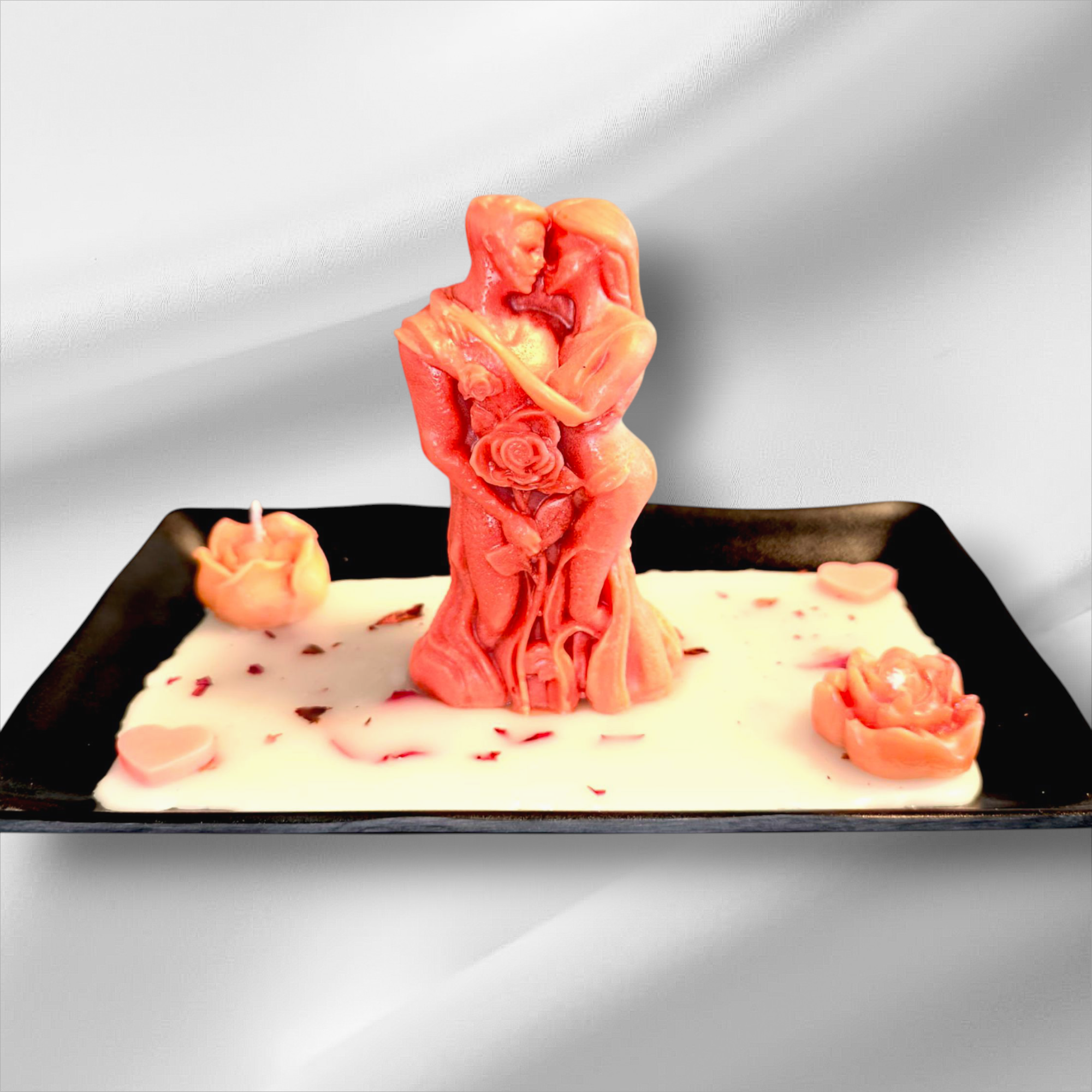 Duftkerze "Liebespaar" – Handgemacht mit Sakura-Duft