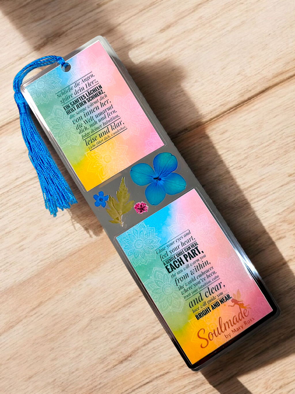 Handgemachtes Lesezeichen „Soulmade“ – ein Unikat mit Herz und Seele