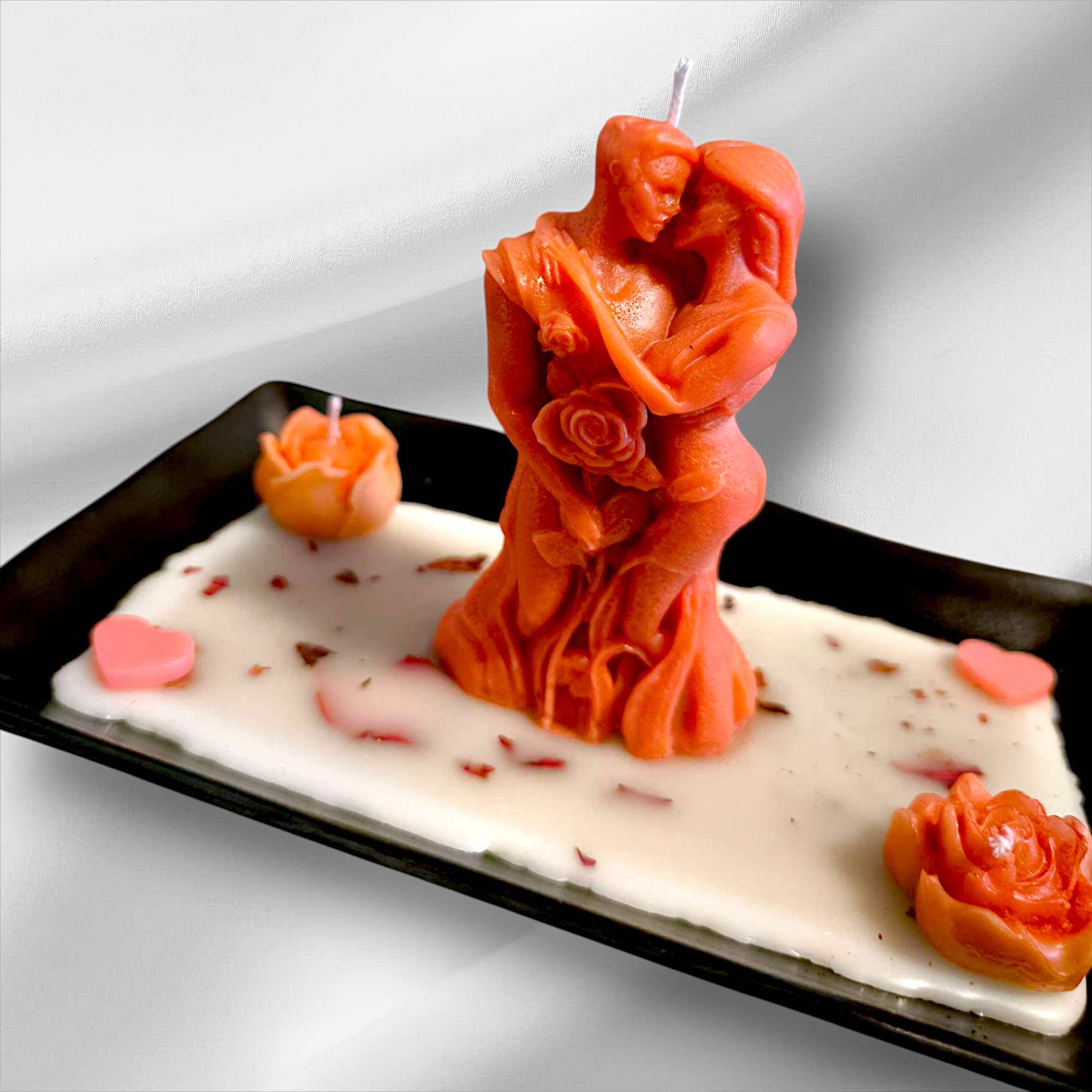 Duftkerze "Liebespaar" – Handgemacht mit Sakura-Duft